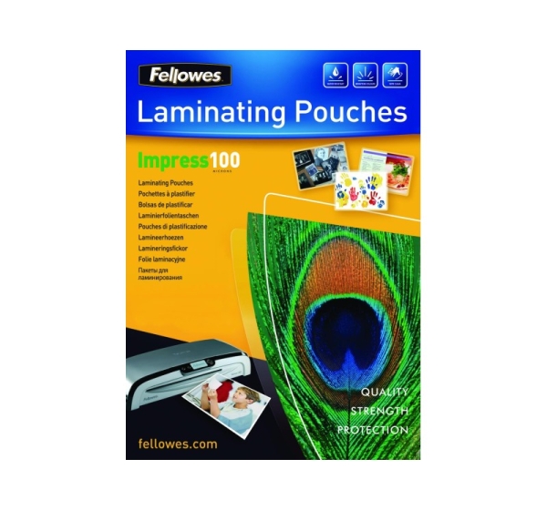 LAMINATOR POUCH GLOSSY/A4 100 100PCS 5351111 FELLOWES