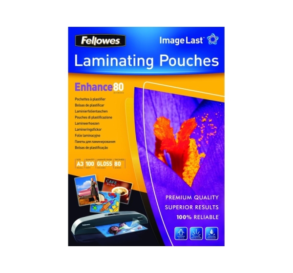 LAMINATOR POUCH IMAGELAST/A3 80 100PCS 5306207 FELLOWES