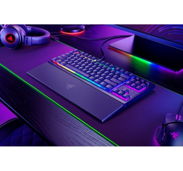 Razer Ornata V3 Tenkeyless Wired Gaming keyboard, Low-profile, RGB LED, USB QWERTY, US, Black