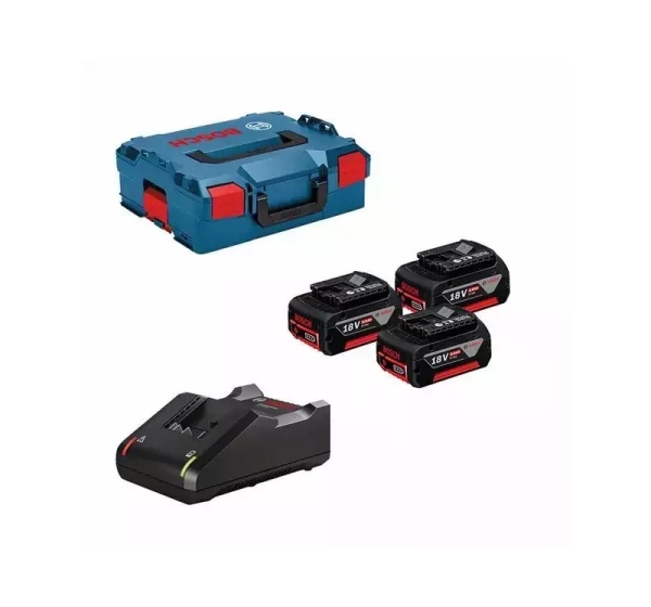 BOSCH. BATTERY 18V 5,0Ah x3 +CHARGER GAL 18V-40 +LB