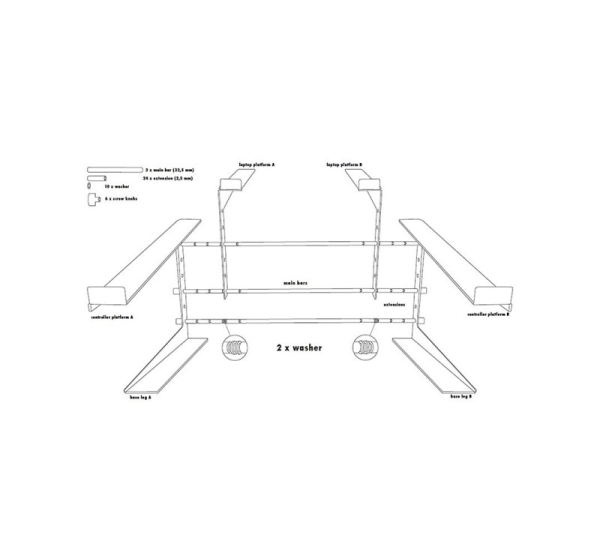 STAND4ME LT PRO Laptop Stand Controller Mixer