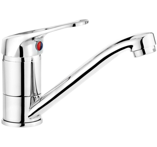 Basin mixer with swivel spout