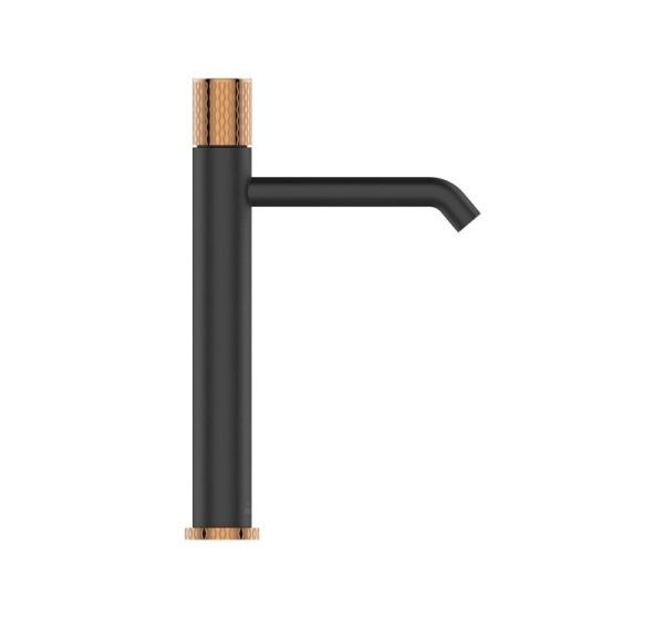 MIXER WASHBASIN HIGH STARLIGHT BLACKGOLD