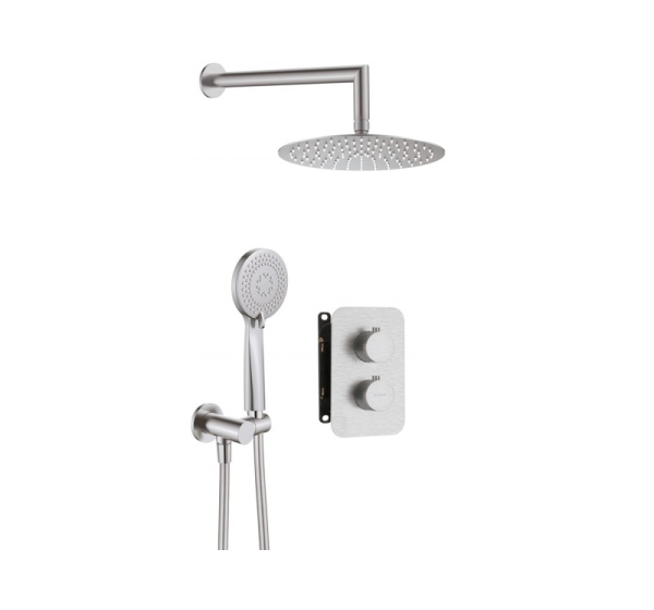 Concealed shower set with thermostatic BOX
