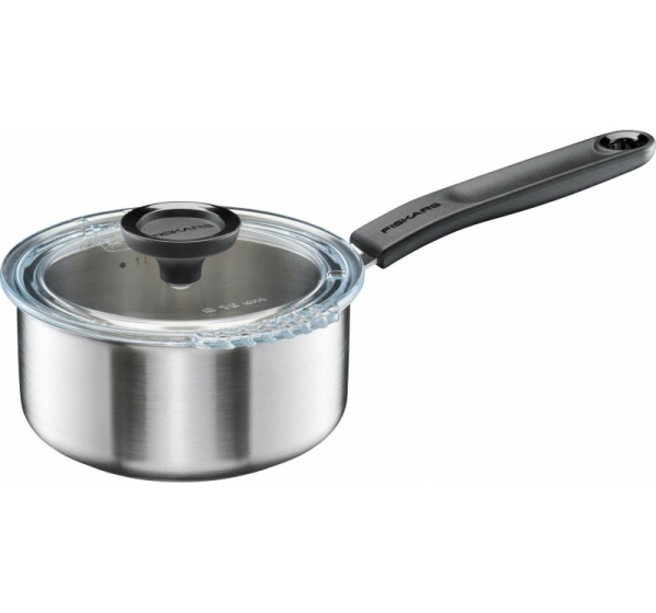 Saucepan 1.5L stainless steel with lid Functional