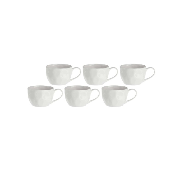 Set of 6 breakfast mugs Lunia 420 ml