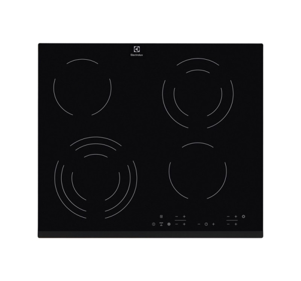 Electrolux EHF6343FOK hob Black Built-in 60 cm Ceramic 4 zone(s)