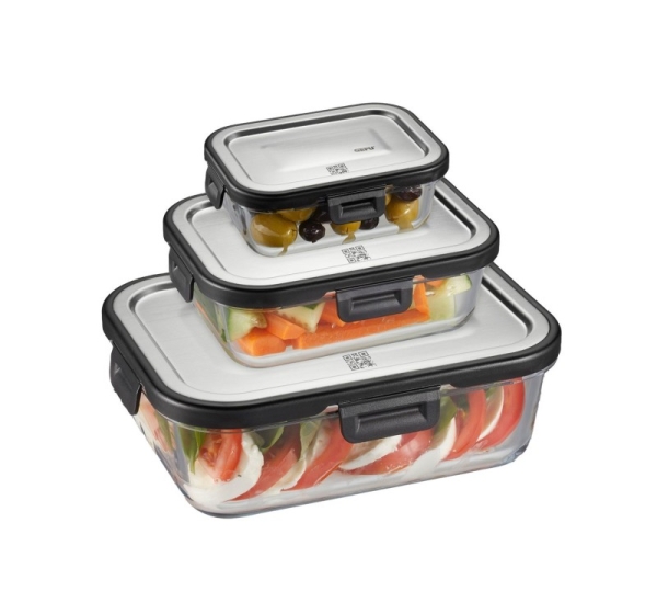 Set of 3 rectangular containers MILO