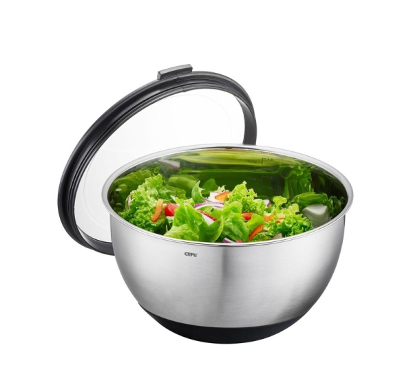 GEFU MUOVO Round Bowl 4.5 L Black, Stainless steel 1 pc(s)