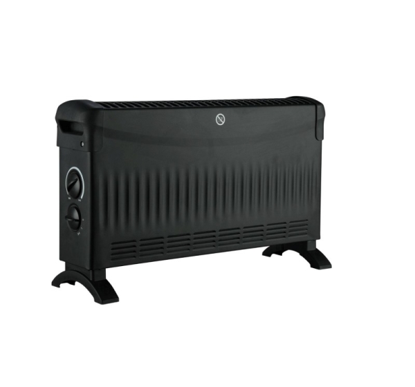VOLTENO BASIC CONVECTOR 2000W WITH SUPPLY 750W/1250W/2000W. BLACK