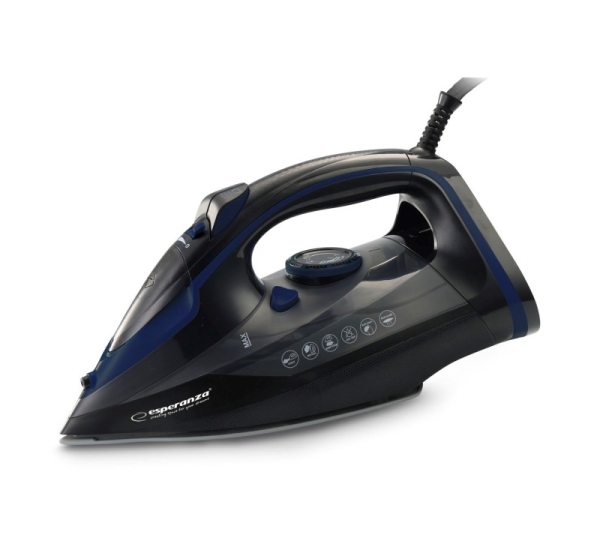 Esperanza EHI012 Steam iron, ceramic soleplate, black, 2600W