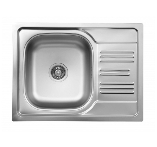 1-bowl steel sink with drainer