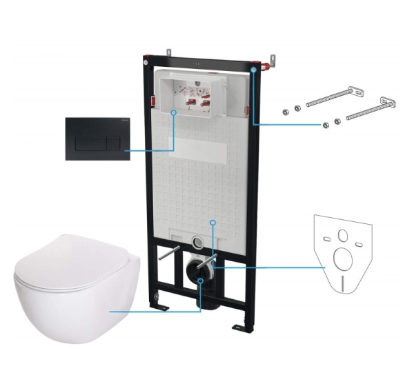 6-in-1 concealed toilet set