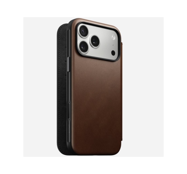 Nomad Modern Leather Folio mobile phone case 17.5 cm (6.9") Brown