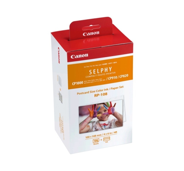 Canon RP-108 Colour Ink + 100 x 148 mm Paper Set, 108 Sheets