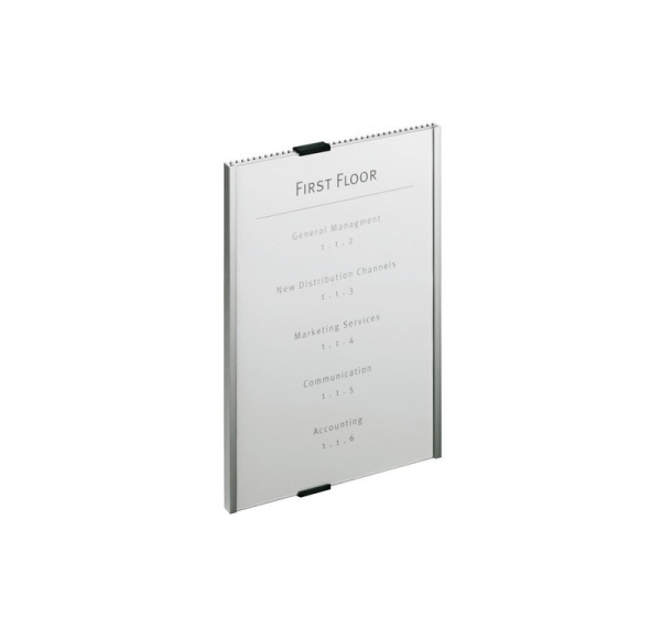 Durable Info Sign Acrylic, Aluminium Silver