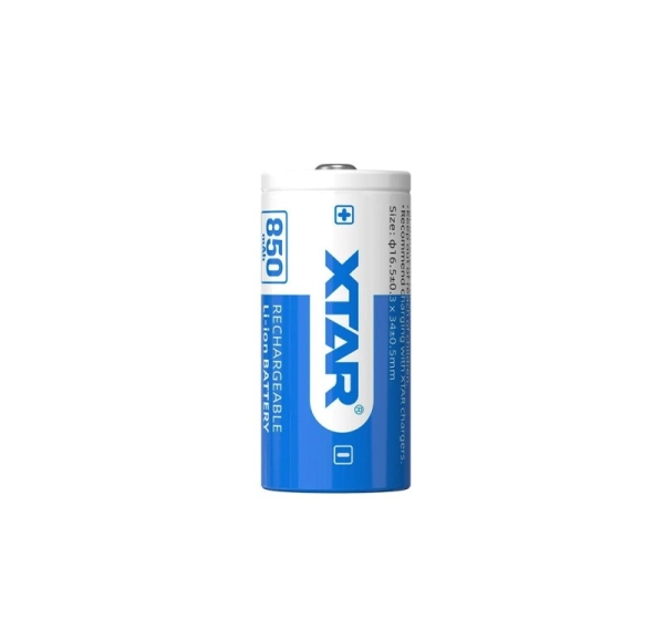 Battery 16340/R-CR123 3,7V Li-ion 850 mAh XTAR