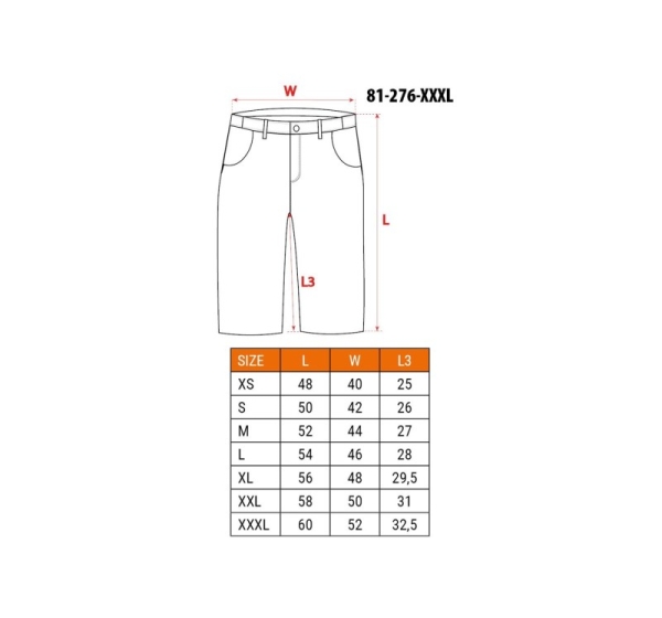PREMIUM Shorts, 62% cotton, 35% polyester, 3% elastane, size XXXL