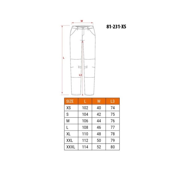 NEO tools 81-231-XS protective trousers