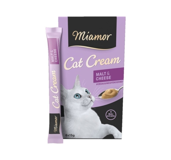 MIAMOR Cat Cream Malt & Cheese - cat treats - 6x15g