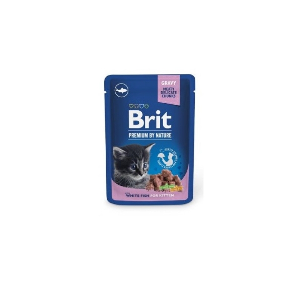 BRIT Premium by Nature Kitten White fish - wet cat food - 100 g