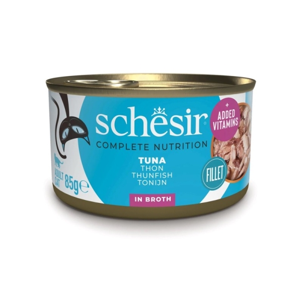 SCHESIR in broth Tuna - wet cat food - 85 g