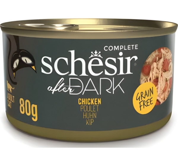 SCHESIR After dark Chicken in broth - wet cat food - 80g