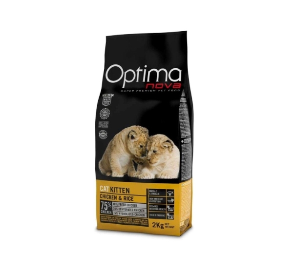 OPTIMANOVA Kitten Mono Chicken and Rice - dry cat food - 2kg
