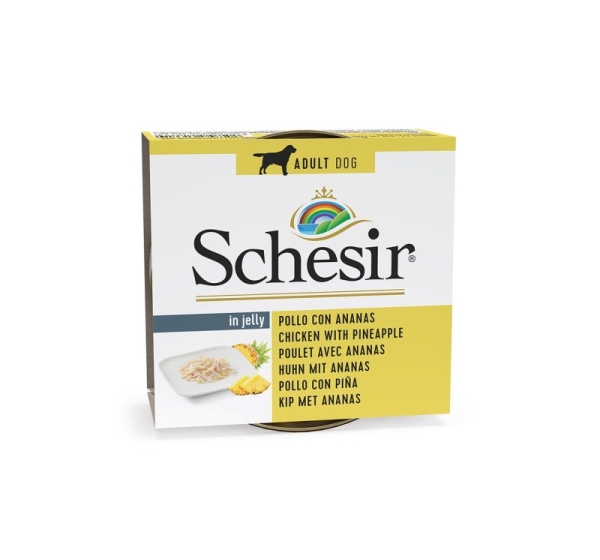 SCHESIR Chicken with pineapple in jelly - wet dog food - 150g