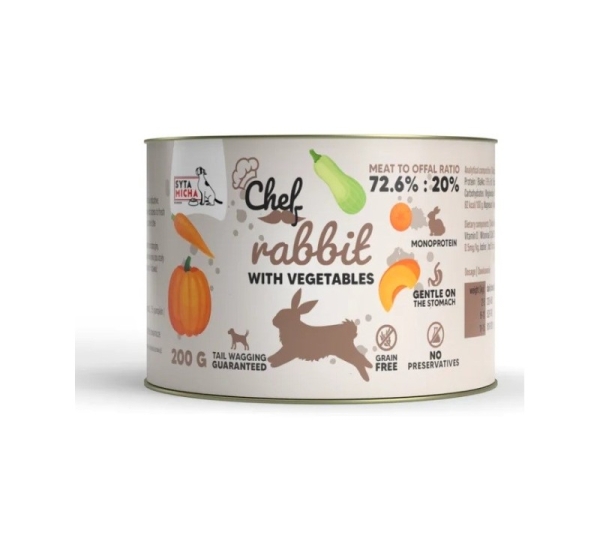 SYTA MICHA Chef Rabbit with vegetables Mono - wet dog food - 200g
