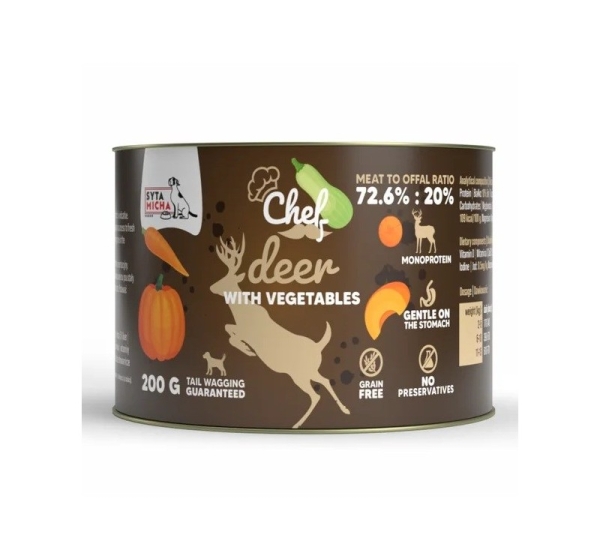 SYTA MICHA Chef Deer with vegetables Mono - wet dog food - 200g