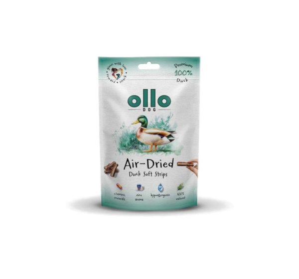 OLLO Air-Dried Duck strips - dog treat - 80g