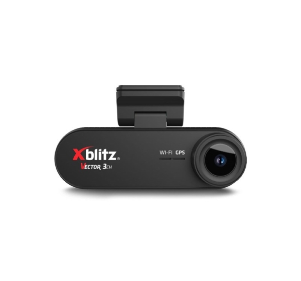 XBLITZ VECTOR 3CH 3-CHANNEL DVR WITH REARVIEW CAMERA, Wi-Fi, AND GPS