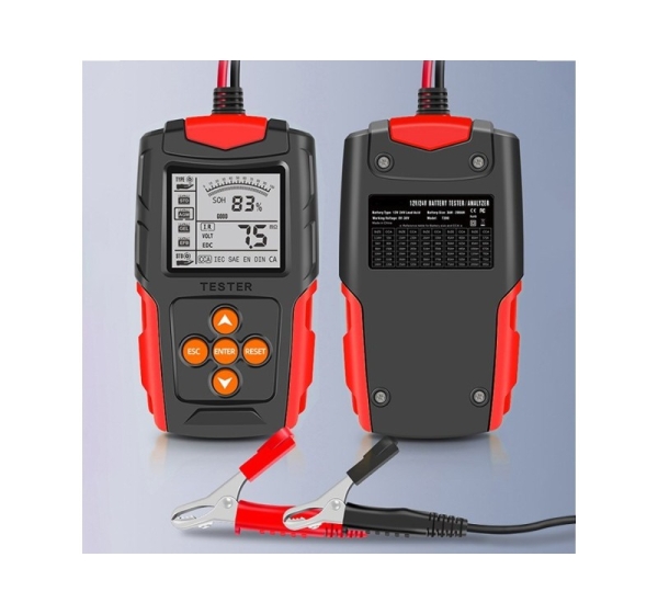 Qoltec 52484 LCD digital battery tester | 12V | 24V | 3Ah-200Ah