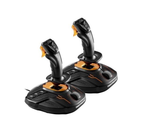 Thrustmaster T.16000M FCS SPACE SIM DUO Black, Orange USB Flightstick Analogue / Digital PC