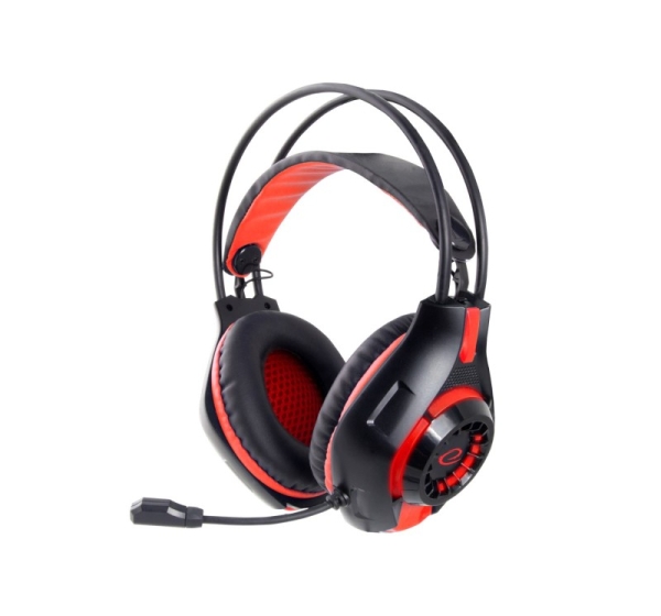 Esperanza EGH420R Headphones with microphone Headband Black, Red