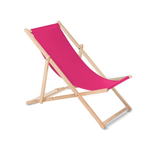 Classic beech deckchair GreenBlue GB183 pink