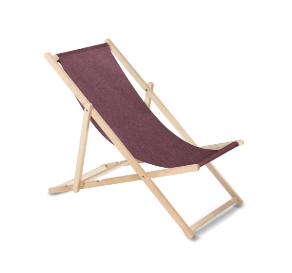 Classic beech deckchair GreenBlue GB183M Melange burgundy