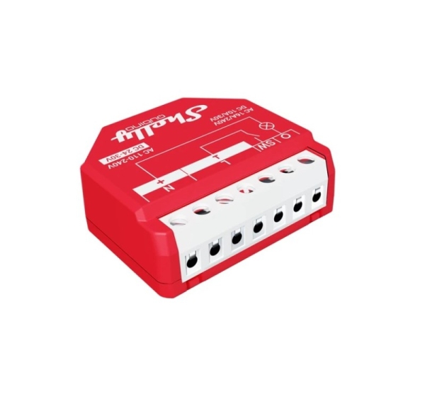 Shelly Qubino Wawe 1PM Smart switch Red