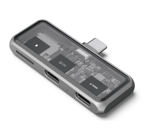 USB-C PD Hub & MicroSD Reader Gray
