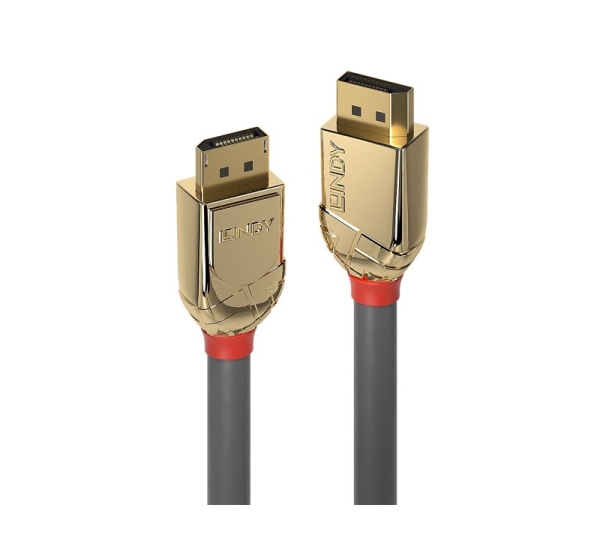 Lindy 15m DisplayPort 1.2 Cable, Gold Line