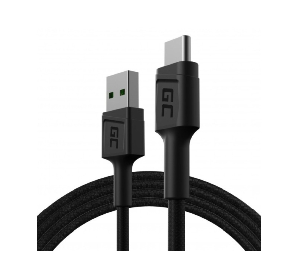 Green Cell KABGC22 USB cable USB 2.0 1.2 m USB A USB C 0.48 Gbit/s Black