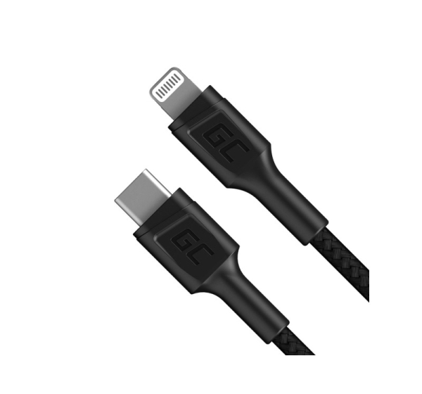 Green Cell KABGC07 lightning cable 1 m Black