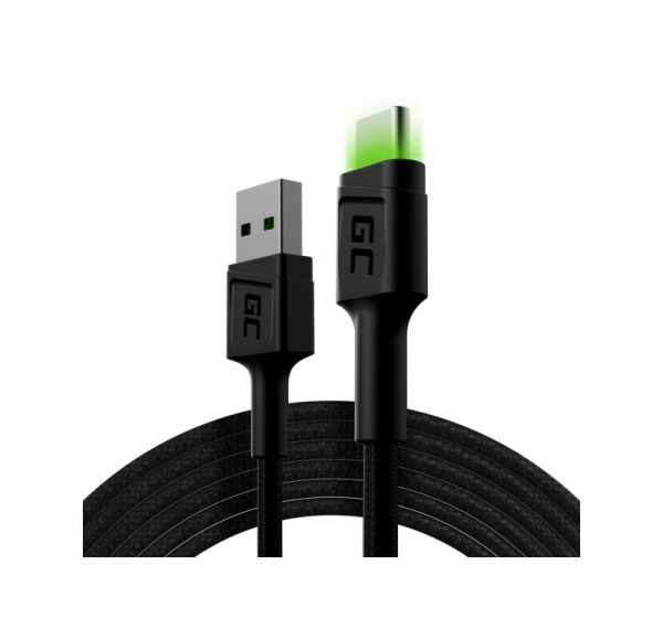 Green Cell KABGC13 USB cable USB 2.0 2 m USB A USB C 0.48 Gbit/s Black