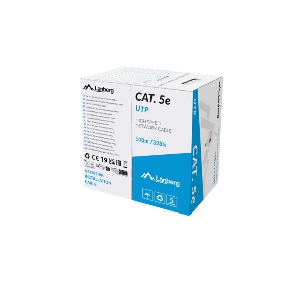 Lanberg LCU5-12CU-0100-S networking cable Grey 100 m Cat.5/Cat.5e U/UTP (UTP)