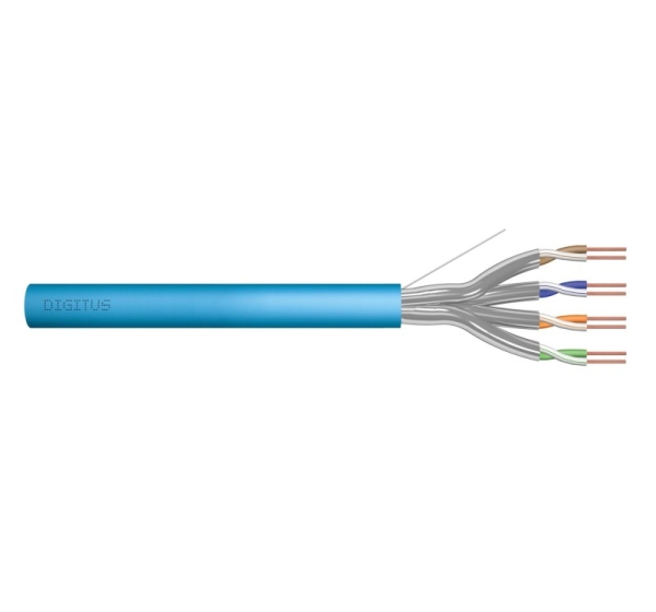 DIGITUS Cat.6A, U/FTP, Dca, AWG 23/1, LSOH, 50m, blue installation cable