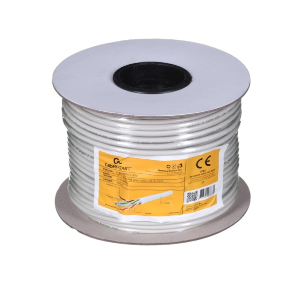 Gembird CAT6 UTP 100m networking cable Grey U/UTP (UTP)