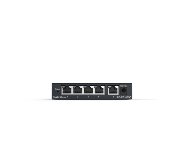 Ruijie Networks RG-ES105GD network switch Unmanaged Gigabit Ethernet (10/100/1000) Black
