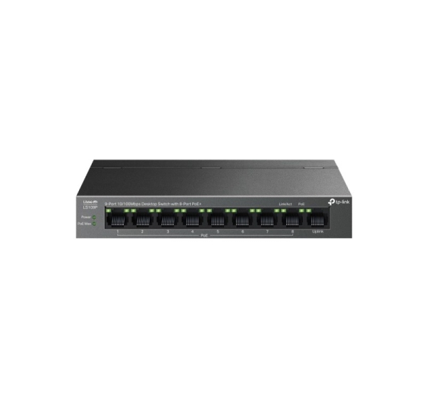 TP-Link LiteWave LS109P network switch Unmanaged Fast Ethernet (10/100) Power over Ethernet (PoE) Black