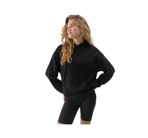 Women's sweatshirt 4F F1057 deep black 4FWSS24TSWSF1057 20S S